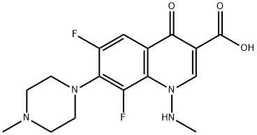 6,8-Difluoro-1,4-dihydro-1-(MethylaMino)-7-(4-Methyl-1-piperazinyl)-4-oxo-3-quinolinecarboxylic Acid Sulfate Struktur