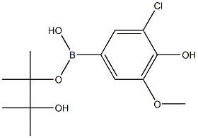 3-Chloro-4-hydroxy-5-Methoxyphenylboronic acid pinacol ester, 97% Struktur