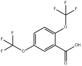 2,5-bis(trifluoromethoxy)benzoic acid Struktur