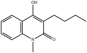 3-Butyl-4-hydroxy-1-Methylquinolin-2(1H)-one Struktur