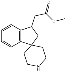 Methyl 2-(2,3-dihydrospiro[indene-1,4'-piperidin]-3-yl)acetate Struktur