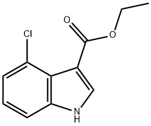 1H-INDOLE-3-CARBOXYLIC ACID,4-CHLORO-,ETHYL ESTER Struktur