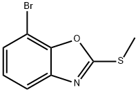 7-broMo-2-(Methylthio)benzo[d]oxazole Struktur