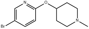 5-broMo-2-(1-Methylpiperidin-4-yloxy)pyridine Struktur