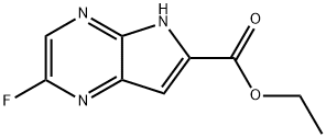 Ethyl 2-fluoro-5H-pyrrolo[2,3-b]pyrazine-6-carboxylate Struktur