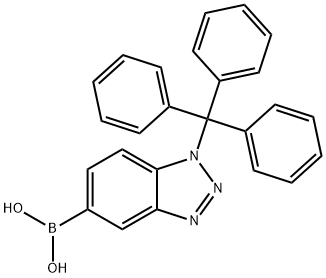 (1-trityl-1H-1,2,3-benzotriazol-5-yl)boronic acid Struktur