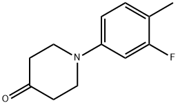 1-(3-fluoro-4-methylphenyl)piperidin-4-one Struktur