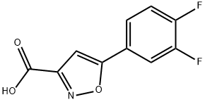 5-(3,4-difluorophenyl)isoxazole-3-carboxylic acid Struktur