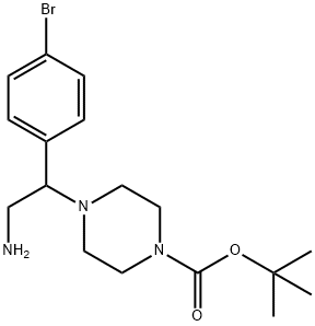 1-Boc-4-(2-aMino-1-(4-broMo-phenyl)ethyl)-piperazine Struktur