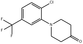 1-[2-chloro-5-(trifluoromethyl)phenyl]piperidin-4-one Struktur