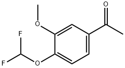 1-[4-(difluoromethoxy)-3-methoxyphenyl]ethan-1-one Struktur