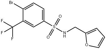 4-BroMo-N-(furan-2-ylMethyl)-3-(trifluoroMethyl)benzenesulfonaMide Struktur