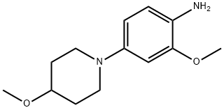 2-METHOXY-4-(4-METHOXY-1-PIPERIDINYL)-BENZENAMINE Struktur