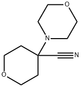 4-Morpholinotetrahydro-2H-pyran-4-carbonitrile Struktur