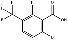 6-BroMo-2-fluoro-3-(trifluoroMethyl)benzoic acid Struktur