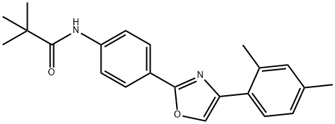 N-(4-(4-(2,4-diMethylphenyl)oxazol-2-yl)phenyl)pivalaMide Struktur