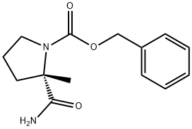 benzyl (S)-2-carbaMoyl-2-Methylpyrrolidine-1-carboxylate Struktur