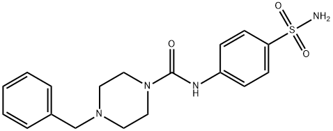 1-(4-Aminosulfonyl-anilinoformyl)-4-benzyl-piperazine Struktur