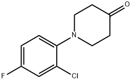 1-(2-chloro-4-fluorophenyl)piperidin-4-one Struktur