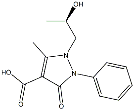 1H-Pyrazole-4-carboxylic acid, 2,3-dihydro-1-[(2R)-2-hydroxypropyl]-5-Methyl-3-oxo-2-phenyl- Struktur