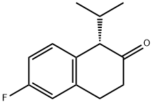 (S)-6-FLUORO-1-ISOPROPYL-3,4-DIHYDRO-1H-NAPHTHALEN-2-ONE Struktur