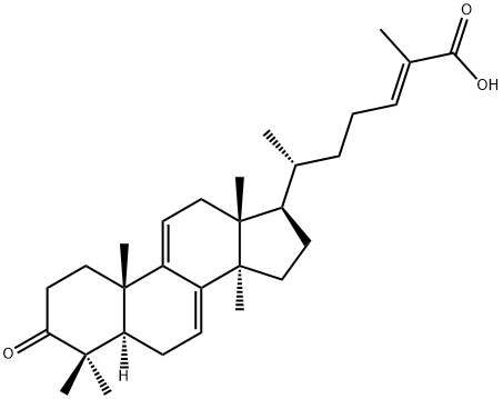 (24E)-3-Oxo-5α-lanosta-7,9(11),24-trien-26-oic acid Struktur