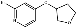 2-broMo-3-((tetrahydrofuran-3-yl)oxy)pyridine Struktur