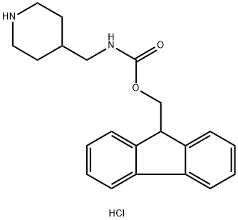 (FMoc-4-aMinoMethyl)-piperidine, HCl Struktur