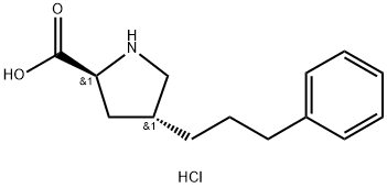 (2S,4R)-4-(3-phenylpropyl)pyrrolidine-2-carboxylic acid hydrochloride Struktur