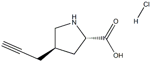 (2S,4R)-4-(prop-2-ynyl)pyrrolidine-2-carboxylic acid hydrochloride Struktur