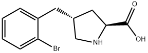 (2S,4R)-4-(2-broMobenzyl)pyrrolidine-2-carboxylic acid Struktur