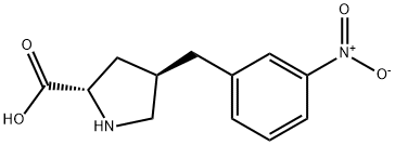 (2S,4R)-4-(3-nitrobenzyl)pyrrolidine-2-carboxylic acid Struktur