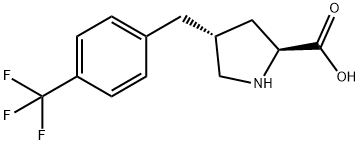 (2S,4R)-4-(4-(trifluoroMethyl)benzyl)pyrrolidine-2-carboxylic acid Struktur