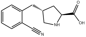 (2S,4R)-4-(2-cyanobenzyl)pyrrolidine-2-carboxylic acid Struktur