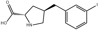 (2S,4R)-4-(3-iodobenzyl)pyrrolidine-2-carboxylic acid Struktur