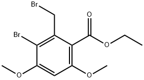 Ethyl 3-broMo-2-(broMoMethyl)-4,6-diMethoxybenzoate Struktur