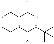 N-Boc-3-MethylMorpholine-3-carboxylic Acid Struktur