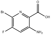 3-AMino-6-broMo-5-fluoro-2-pyridinecarboxylic acid Struktur