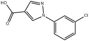 1-(3-chlorophenyl)-1H-pyrazole-4-carboxylic acid Struktur