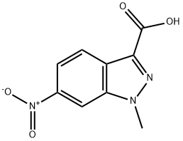 1-Methyl-6-nitro-1H-indazole-3-carboxylic acid Struktur