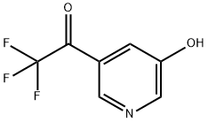 2,2,2-Trifluoro-1-(5-hydroxy-pyridin-3-yl)-ethanone Struktur