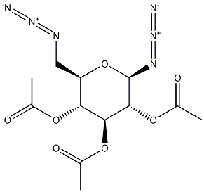 2,3,4-Tri-O-acetyl-6-azido-6-deoxy-beta-D-glucopyranosyl azide Struktur