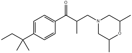 1-Propanone,3-(2,6-diMethyl-4-Morpholinyl)-1-[4-(1,1-diMethylpropyl)phenyl]-2-Methyl- Struktur