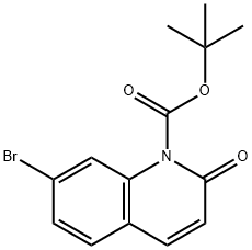 tert-Butyl 7-broMo-2-oxoquinoline-1(2H)-carboxylate Struktur