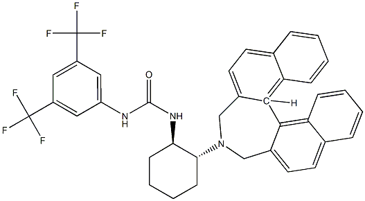 N-[3,5-bis(trifluoroMethyl)phenyl]-N'-[(1R,2R)-2-[(11bR)-3,5-dihydro-4H-dinaphth[2,1-c:1',2'-e]azepin-4-yl]cyclohexyl]-Urea Struktur