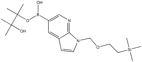 1-[[2-(TRIMETHYLSILYL)ETHOXY]METHYL]-1H-PYRROLO[2,3-B]PYRIDIN-5-BORONIC ACID, PINACOL ESTER Struktur