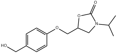 5-[[4-(Hydroxymethyl)phenoxy]methyl]-3-(1-methylethyl)-2-oxazolidinone Struktur