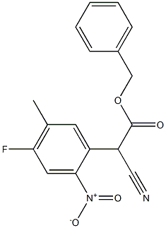 Benzyl 2-cyano-2-(4-fluoro-5-Methyl-2-nitrophenyl)acetate Struktur