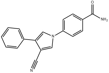 4-(3-Cyano-4-phenyl-1H-pyrrol-1-yl)benzaMide Struktur