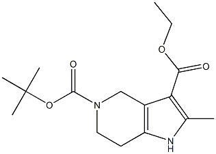 5-tert-butyl 3-ethyl 2-Methyl-6,7-dihydro-1H-pyrrolo[3,2-c]pyridine-3,5(4H)-dicarboxylate Struktur